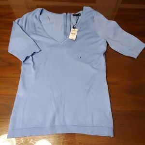 NWT Express Light Blue V-neck Sweater Size Small
